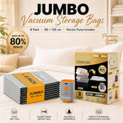 Vacuum Storage Bags Jumbo XXXL 8 Pack (37.5×49.2 In) with Electric Pump, Thick Space Saver Bags, Double Zipper Airtight Seal, Reusable Vacuum Compression Bags for Clothes, Bedding, Comforters Pillows