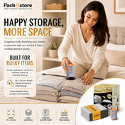 Vacuum Storage Bags Jumbo XXXL 8 Pack (37.5×49.2 In) with Electric Pump, Thick Space Saver Bags, Double Zipper Airtight Seal, Reusable Vacuum Compression Bags for Clothes, Bedding, Comforters Pillows