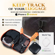 Premium Travel Vacuum Bags with Pump, 180°Wide-Open Compression Packing cubes Travel Must haves,Reusable Polyester, TPU, Airtight Zipper Seal, Waterproof Vacuum Storage Bags, (2 Pack With Tracker)